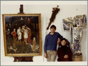 Künstler und Künstlerin im Atelier, Moskau
