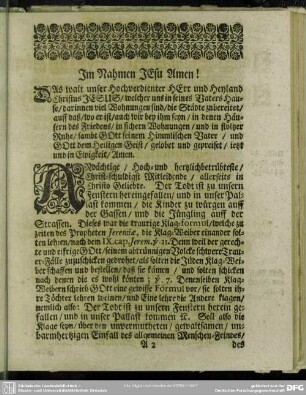 Leichenpredigt : Das ewig Bode-feste Himmels-Hauß. [Antritt] Leichen-Text. Eingang. Abhandelung