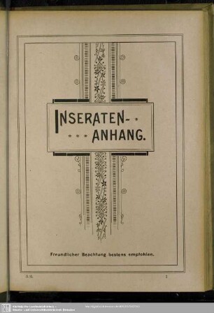 Anzeigen : Inseraten-Anhang