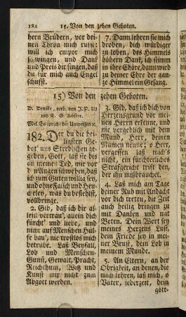 184-190, 15) Von den zehn Geboten