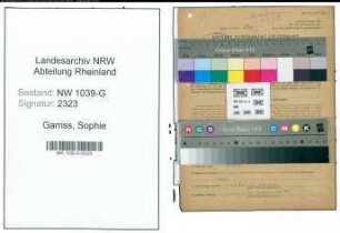 Entnazifizierung Sophie Garriss , geb. 13.10.1921 (Amtsangestellte)
