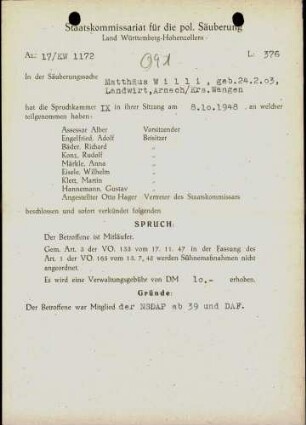 Willi, Matthäus