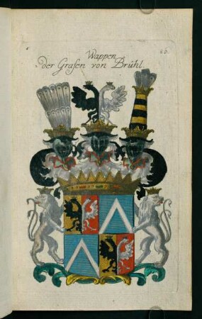 86r-86v, 86. Wappen der Grafen von Brühl