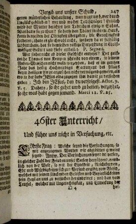 46ster Unterricht / Und führe uns nicht in Versuchung, etc. - 50ster Unterricht / Vom Englischen Gruß.