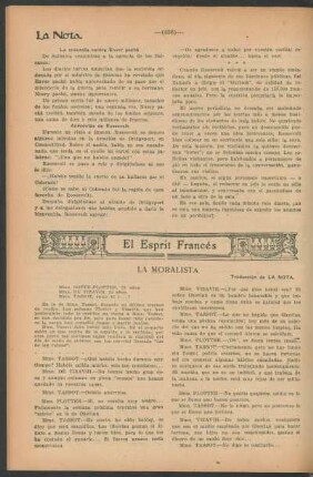 El esprit francés : La moralista