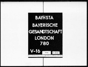 Neuaufstellung des Haushalts für das bayerische Staatsministerium des Königlichen Hauses und des Äußern.