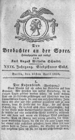 17. Stueck, 26. April 1830