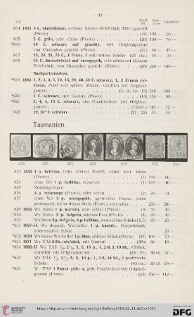 Tasmanien (Nr. 823-836)
