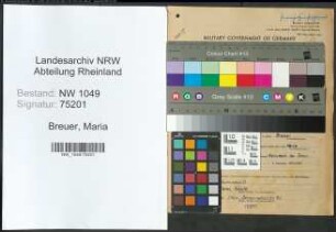 Entnazifizierung Maria Breuer , geb. 05.03.1896 (Lehrerin)
