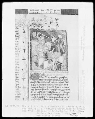 Chroniques de France in zwei Bänden — Chroniques de France, Band 2 — Schlacht bei Crécy 1346, Folio 170verso