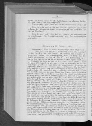 Sitzung am 20. Februar 1894.
