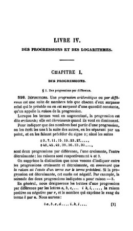 Livre IV. Des Progressions et des Logarithmes.