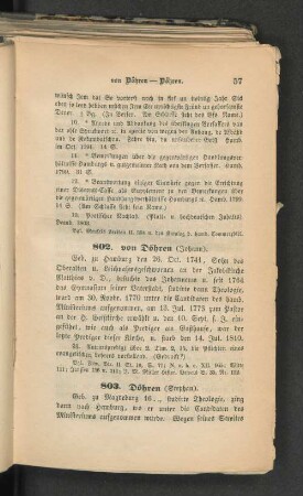 802. von Döhren (Johann)