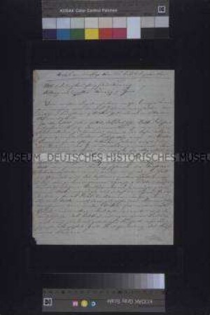 Manuskript der am 7. März in der Zeltenversammlung verabschiedeten Adresse an König Friedrich Wilhelm IV.; (Berlin, 7. März 1848)