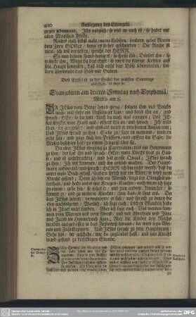 Evangelium am dritten Sonntag nach Epiphaniae, Matth. am 8.
