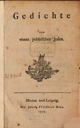 Gedichte von einem pohlnischen Juden