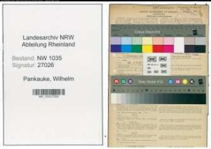 Entnazifizierung Wilhelm Pankauke , geb. 05.05.1911 (Bergmann)