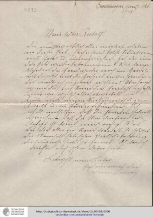 Brief vom 27.10.1904