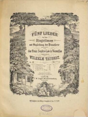 Fünf Lieder für eine Singstimme mit Begleitung des Pianoforte : Op. 102, 5. Vöglein in der Wiege