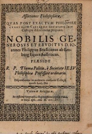 Assertiones philosophicae