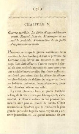 Chapitre V. Guerre terrible ...
