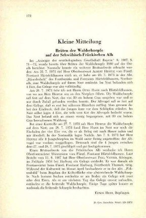 Brüten der Waldschnepfe auf der Schwäbisch-Fränkischen Alb