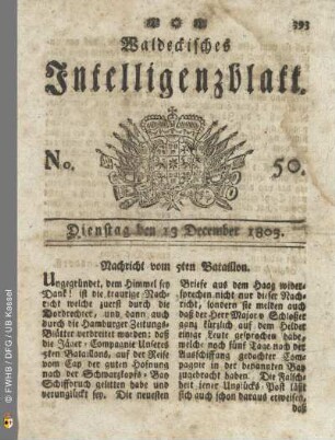 No. 50. Dienstag den 13 December 1803