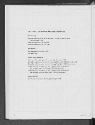 Im Februar 1991 veröffentlichte Statistische Berichte