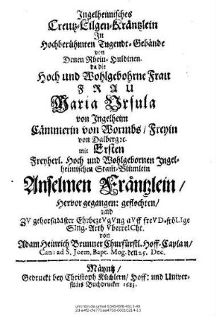 Ingelheimisches Creutz-Lilgen-Kräntzlein