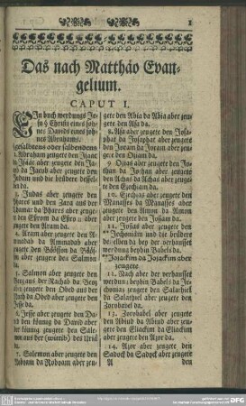 Das nach Matthäo Evangelium