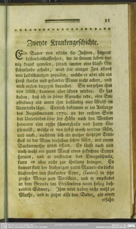 Zweyte Krankengeschichte