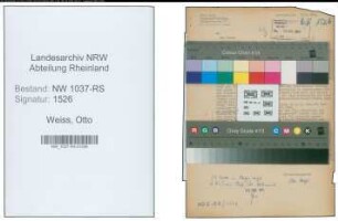 Entnazifizierung Otto Weiss , geb. 00.00.0000 ()