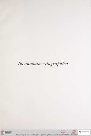 Incunabula xylographica