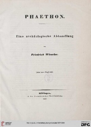 Phaethon : eine archäologische Abhandlung