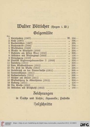 Walter Bötticher (Nr.1-24)
