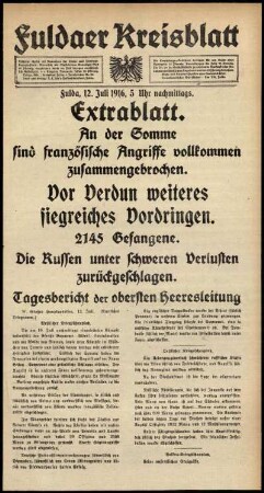 Ausgabe vom Mittwoch, den 12. Juli 1916.