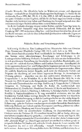 Rezensionen und Hinweise : Politische, Rechts- und Verwaltungsgeschichte