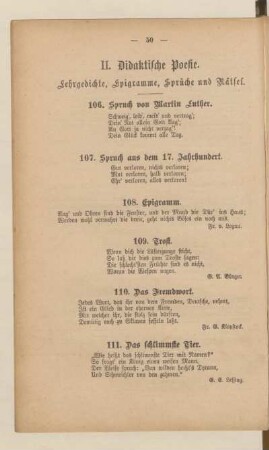 II. Didaktische Poesie