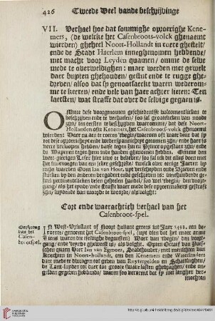 VII: Verhael hoe dat commighe oproerighe Kenemers [...]