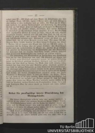 Kapitel 12. Ueber die zweckmäßige innere Einrichtung der Wohngebäude.