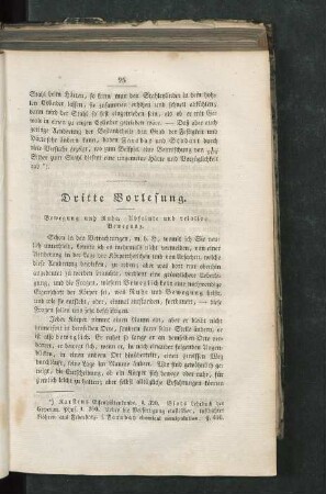 Dritte Vorlesung
