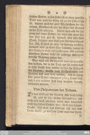 Von Präparation des Bodens.