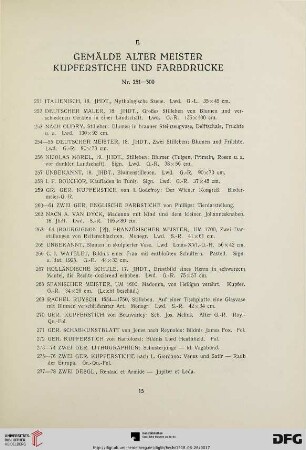 Gemälde alter Meister, Kupferstiche und Farbdrucke (Nr.251-300)