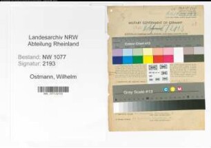 Entnazifizierung Wilhelm Ostmann , geb. 25.09.1892 (Polizist)