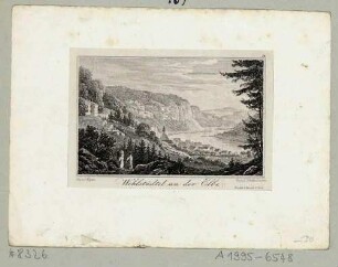 Blick ins Elbtal bei Wehlen in der Sächsischen Schweiz