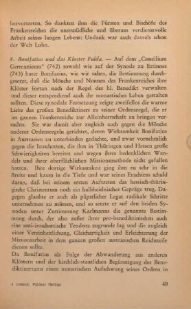 8. Bonifatius und das Kloster Fulda.