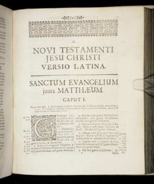 Novi Testamenti Jesu Christi Versio Latina.