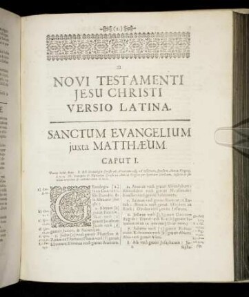 Novi Testamenti Jesu Christi Versio Latina.