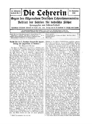 Bericht über den 3. Deutschen Kongreß für Jugendbildung und Jugendkunde in Breslau