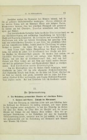 III. Die Völkerwanderung